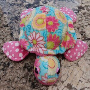 Douglas The Cuddle Toy Colorful Mod Floral Print Plush Turtle So Soft!! 11-12 In
